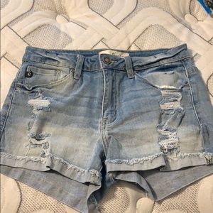 Denim jean shorts